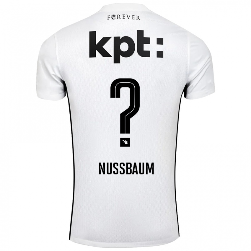 Børn Ramon Nussbaum #0 Hvid Sort Udebane Spillertrøjer 2024/25 Trøje T-Shirt