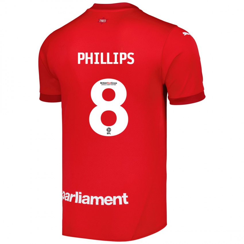 Mænd Adam Phillips #8 Rød Hjemmebane Spillertrøjer 2024/25 Trøje T-Shirt