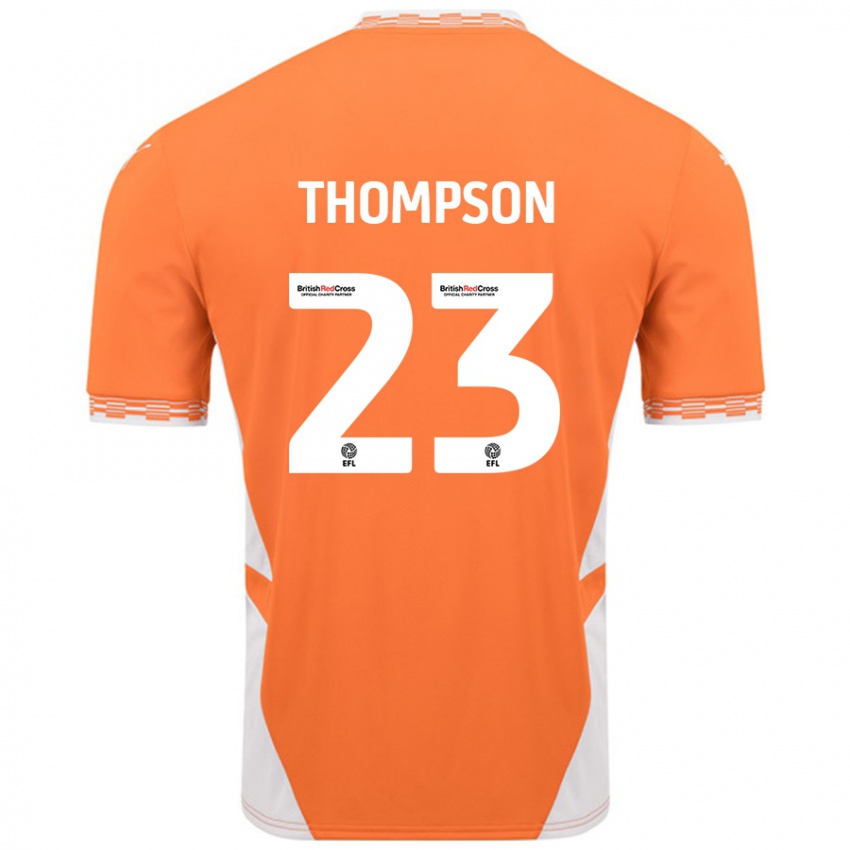 Mænd Dominic Thompson #23 Orange Hvid Hjemmebane Spillertrøjer 2024/25 Trøje T-Shirt