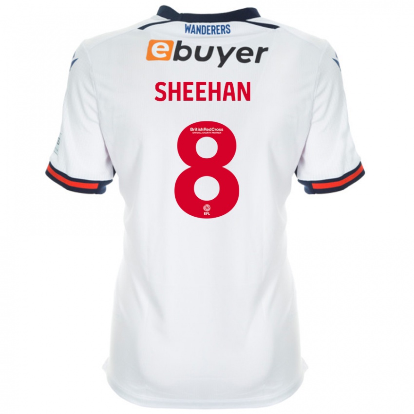 Mænd Josh Sheehan #8 Hvid Hjemmebane Spillertrøjer 2024/25 Trøje T-Shirt