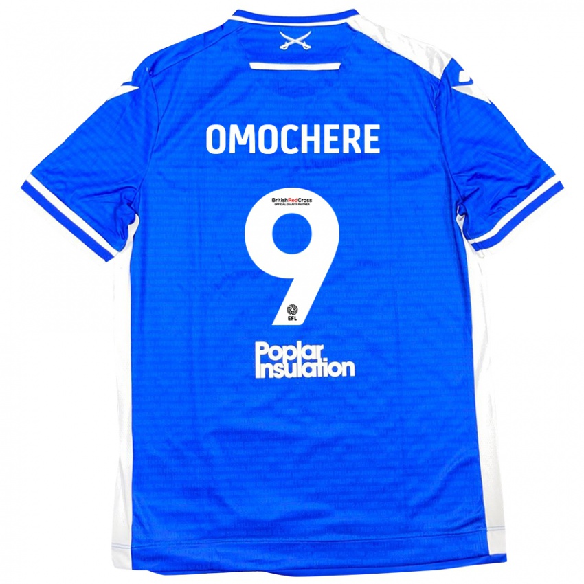 Mænd Promise Omochere #9 Blå Hvid Hjemmebane Spillertrøjer 2024/25 Trøje T-Shirt