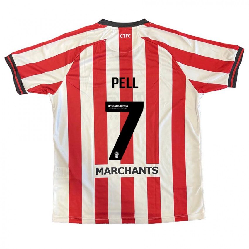 Mænd Harry Pell #7 Rød Hvid Hjemmebane Spillertrøjer 2024/25 Trøje T-Shirt