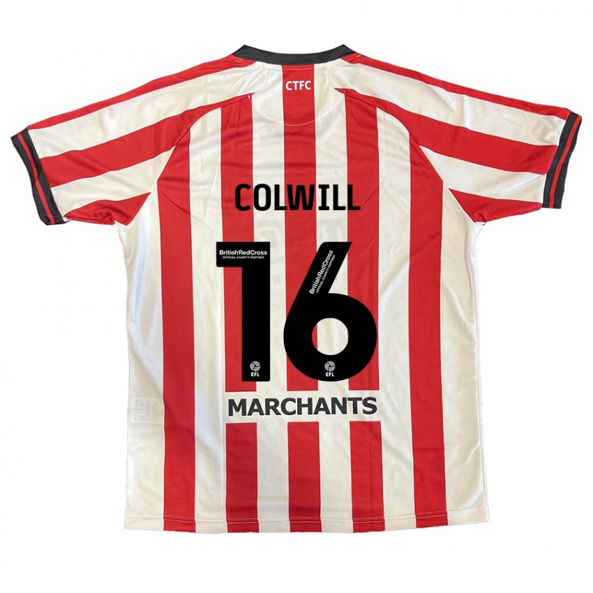 Mænd Joel Colwill #16 Rød Hvid Hjemmebane Spillertrøjer 2024/25 Trøje T-Shirt