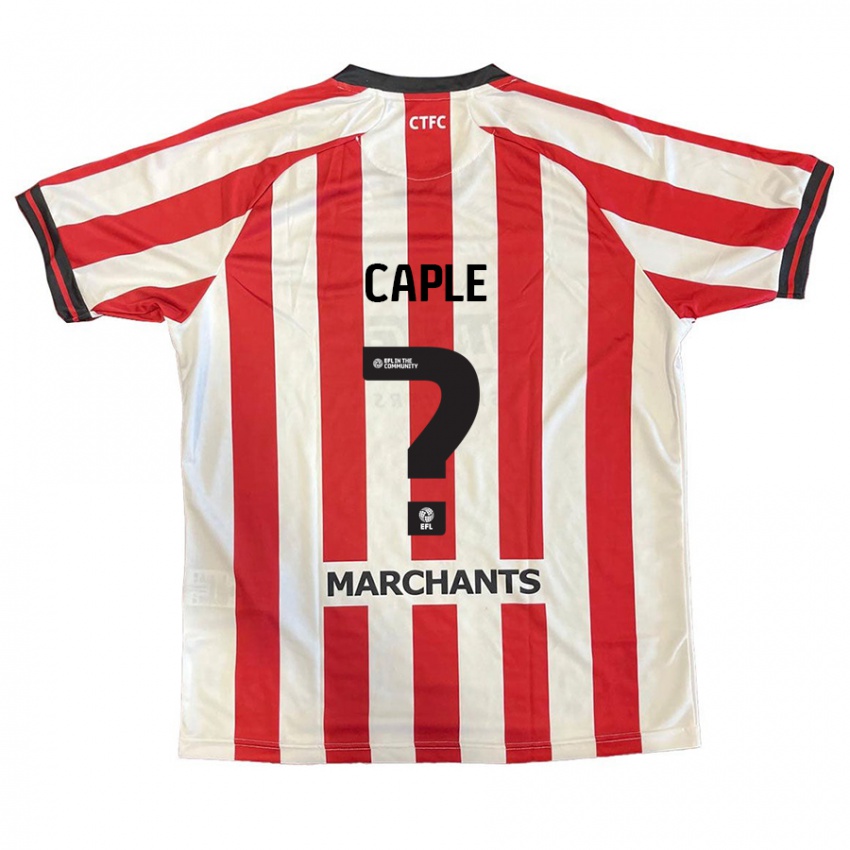 Mænd Charlie Caple #0 Rød Hvid Hjemmebane Spillertrøjer 2024/25 Trøje T-Shirt