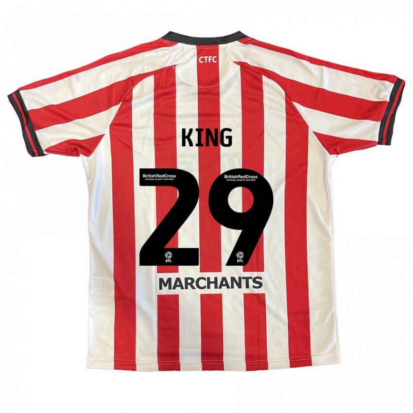 Mænd Tom King #29 Rød Hvid Hjemmebane Spillertrøjer 2024/25 Trøje T-Shirt