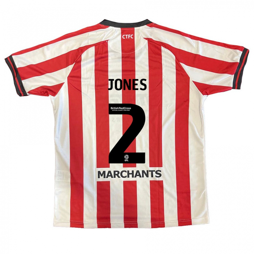 Mænd Courtney Jones #2 Rød Hvid Hjemmebane Spillertrøjer 2024/25 Trøje T-Shirt