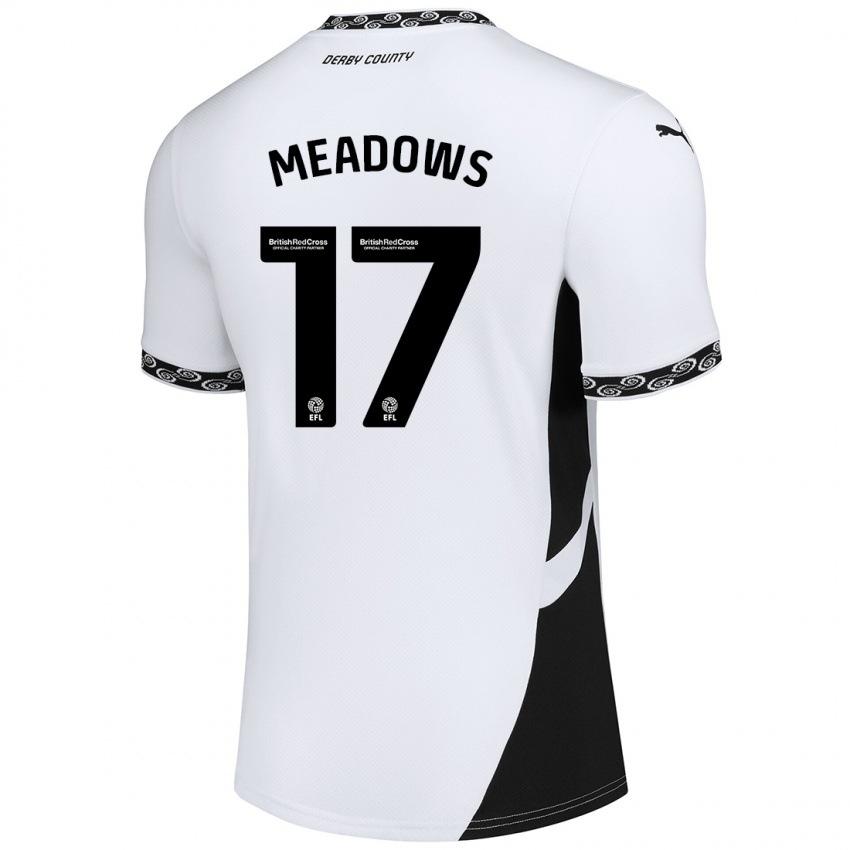 Mænd Helena Meadows #17 Hvid Sort Hjemmebane Spillertrøjer 2024/25 Trøje T-Shirt