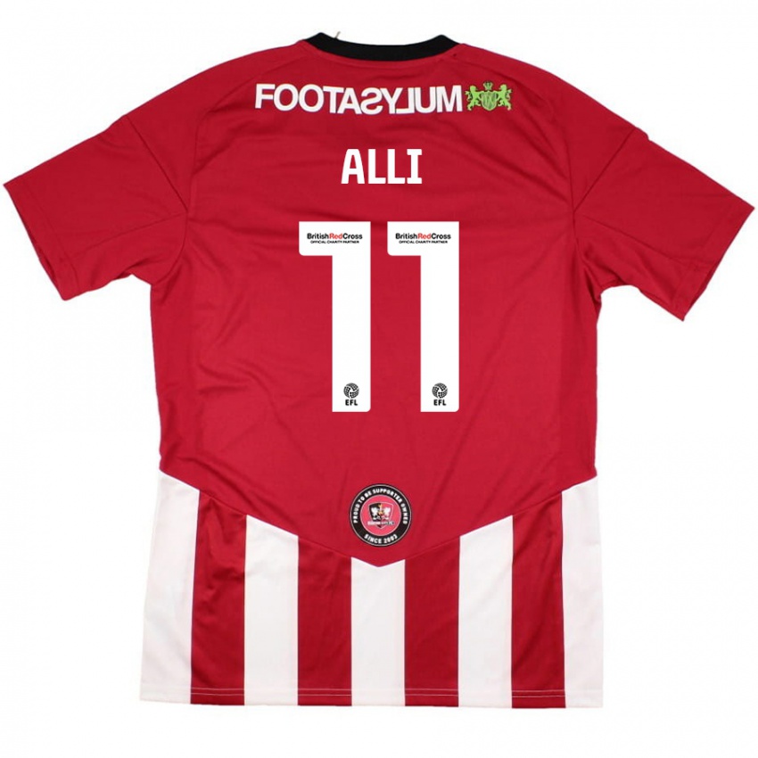 Mænd Millenic Alli #11 Rød Hvid Hjemmebane Spillertrøjer 2024/25 Trøje T-Shirt