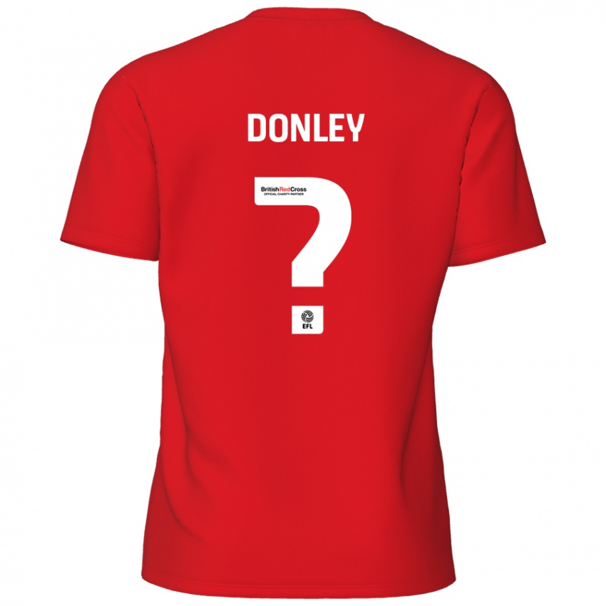 Mænd Jamie Donley #0 Rød Hjemmebane Spillertrøjer 2024/25 Trøje T-Shirt