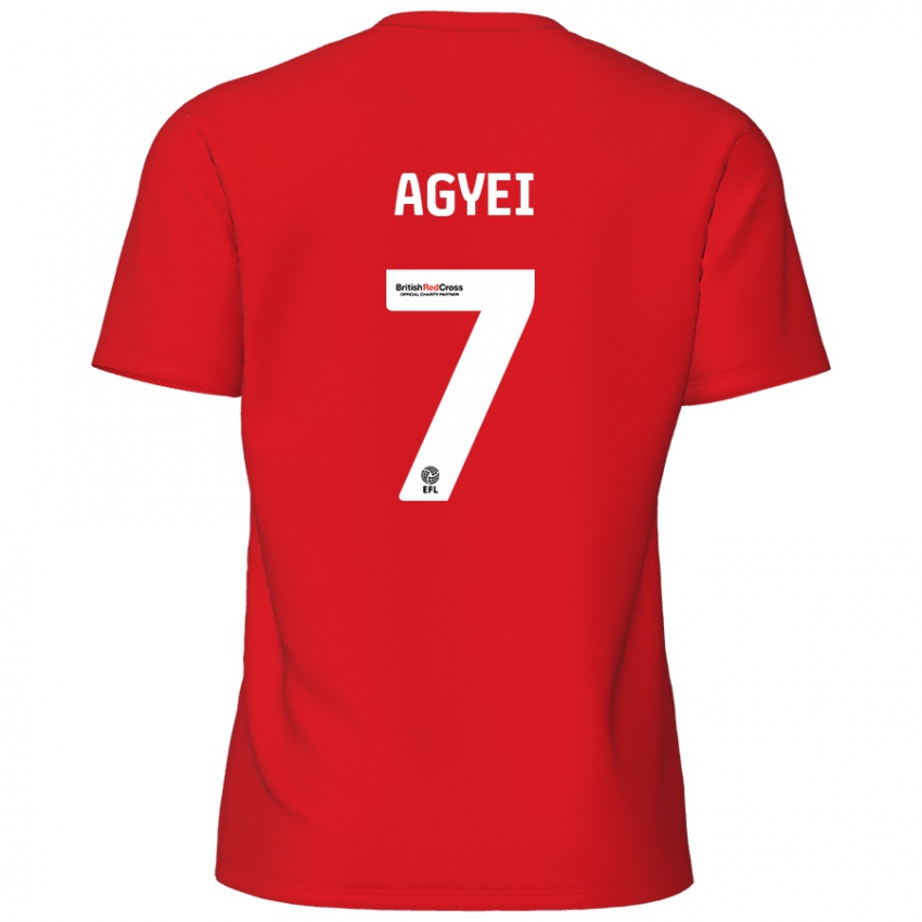 Mænd Dan Agyei #7 Rød Hjemmebane Spillertrøjer 2024/25 Trøje T-Shirt