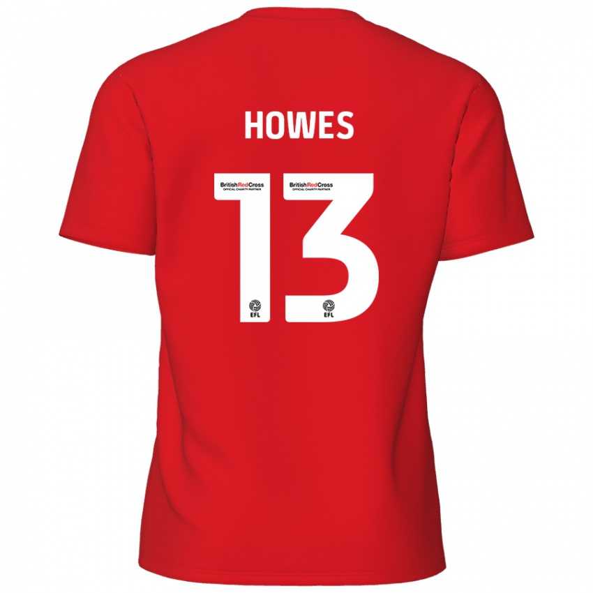 Mænd Sam Howes #13 Rød Hjemmebane Spillertrøjer 2024/25 Trøje T-Shirt