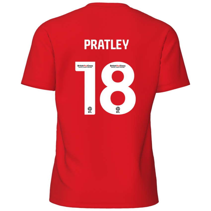 Mænd Darren Pratley #18 Rød Hjemmebane Spillertrøjer 2024/25 Trøje T-Shirt