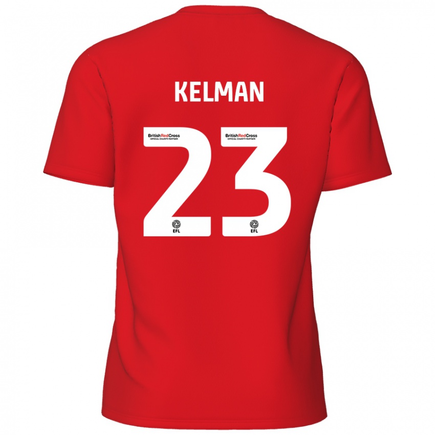 Mænd Charlie Kelman #23 Rød Hjemmebane Spillertrøjer 2024/25 Trøje T-Shirt