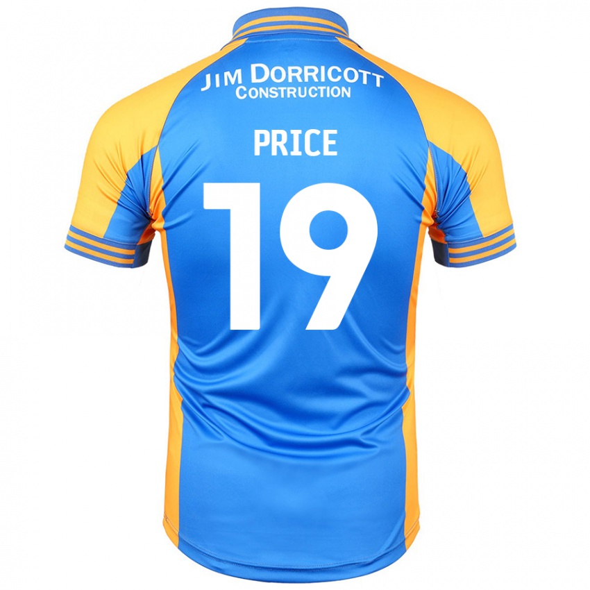 Mænd Jack Price #19 Blå Rav Hjemmebane Spillertrøjer 2024/25 Trøje T-Shirt