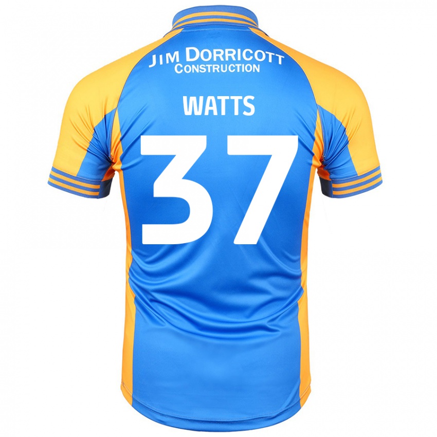 Mænd Harvey Watts #37 Blå Rav Hjemmebane Spillertrøjer 2024/25 Trøje T-Shirt