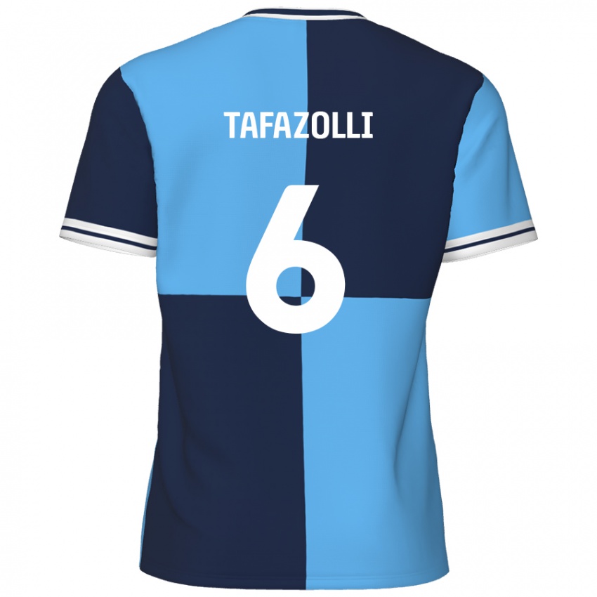 Mænd Ryan Tafazolli #6 Himmelblå Mørkeblå Hjemmebane Spillertrøjer 2024/25 Trøje T-Shirt