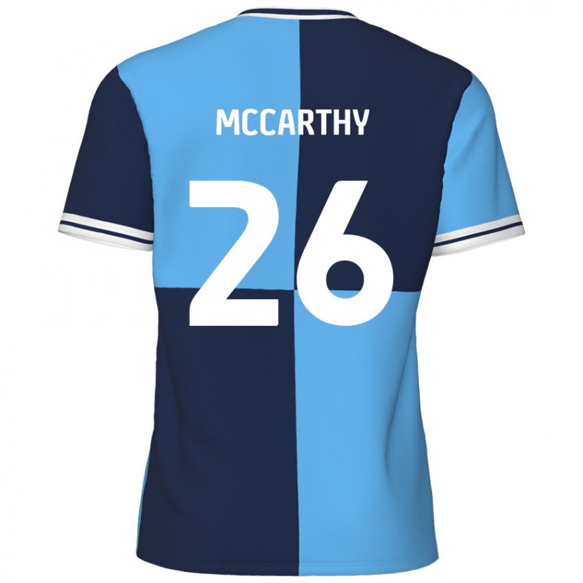 Mænd Jason Mccarthy #26 Himmelblå Mørkeblå Hjemmebane Spillertrøjer 2024/25 Trøje T-Shirt