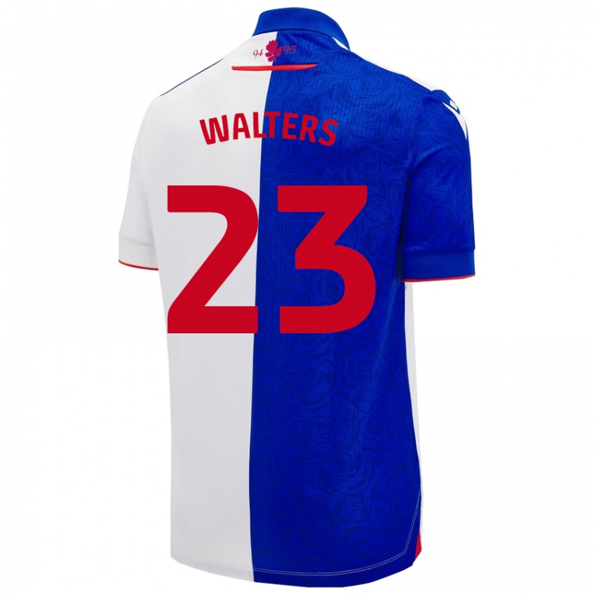 Mænd Georgia Walters #23 Himmelblå Hvid Hjemmebane Spillertrøjer 2024/25 Trøje T-Shirt