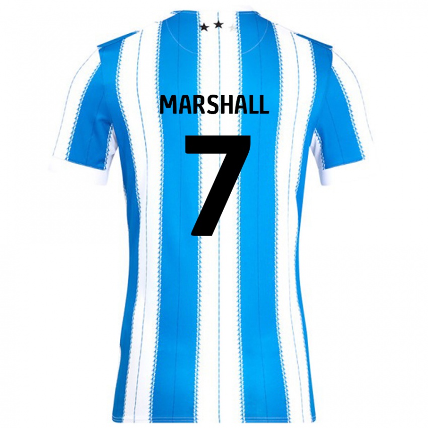 Mænd Callum Marshall #7 Blå Hvid Hjemmebane Spillertrøjer 2024/25 Trøje T-Shirt