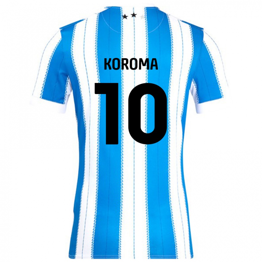 Mænd Josh Koroma #10 Blå Hvid Hjemmebane Spillertrøjer 2024/25 Trøje T-Shirt