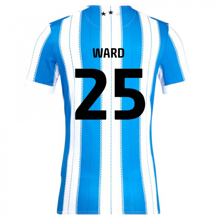 Mænd Danny Ward #25 Blå Hvid Hjemmebane Spillertrøjer 2024/25 Trøje T-Shirt