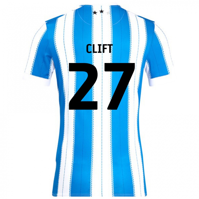 Mænd Cassidy Clift #27 Blå Hvid Hjemmebane Spillertrøjer 2024/25 Trøje T-Shirt