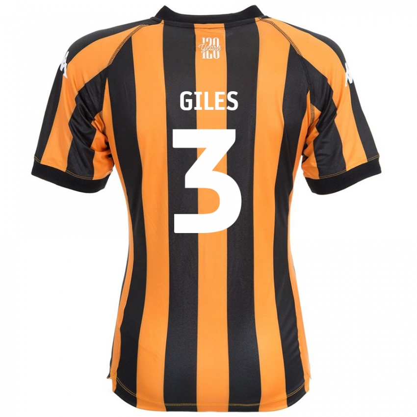 Mænd Ryan Giles #3 Sort Rav Hjemmebane Spillertrøjer 2024/25 Trøje T-Shirt