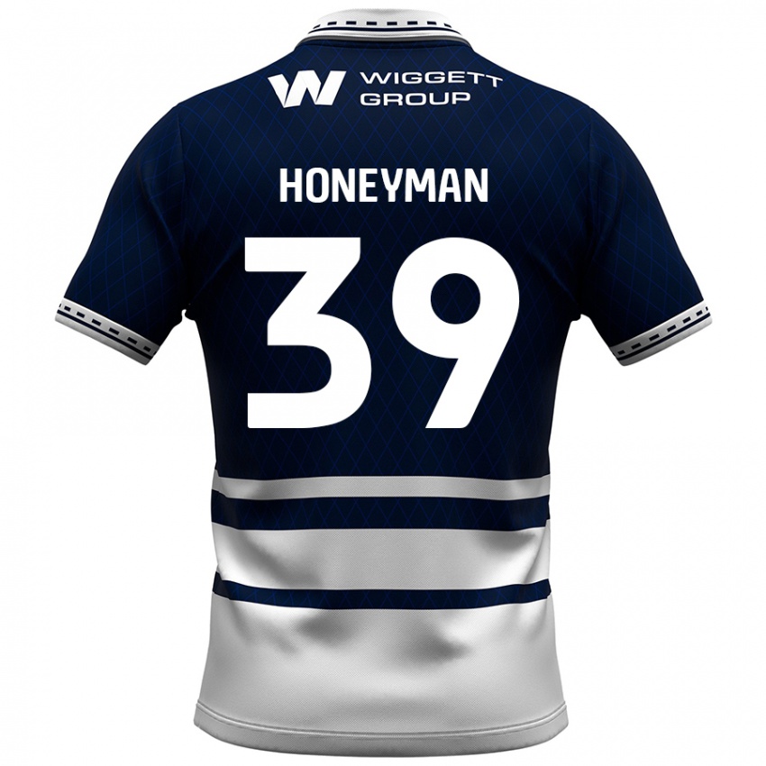 Mænd George Honeyman #39 Marineblå Hvid Hjemmebane Spillertrøjer 2024/25 Trøje T-Shirt