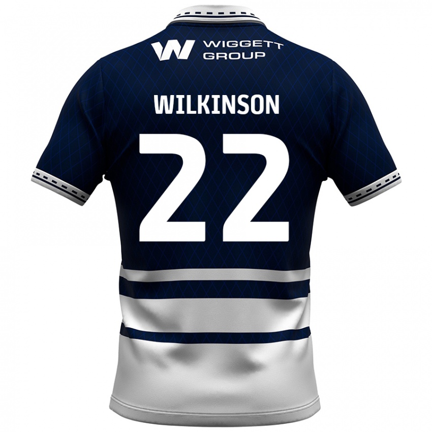 Mænd Chloe Wilkinson #22 Marineblå Hvid Hjemmebane Spillertrøjer 2024/25 Trøje T-Shirt