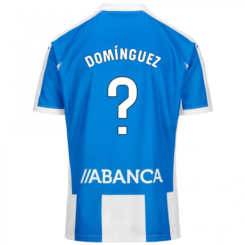 Mænd David Domínguez #0 Blå Hvid Hjemmebane Spillertrøjer 2024/25 Trøje T-Shirt