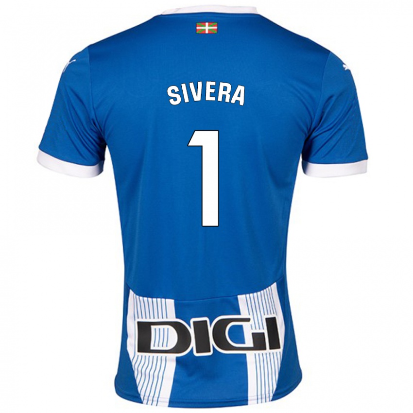 Mænd Antonio Sivera #1 Blå Hjemmebane Spillertrøjer 2024/25 Trøje T-Shirt