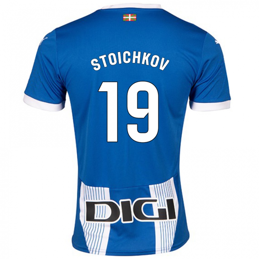 Mænd Stoichkov #19 Blå Hjemmebane Spillertrøjer 2024/25 Trøje T-Shirt