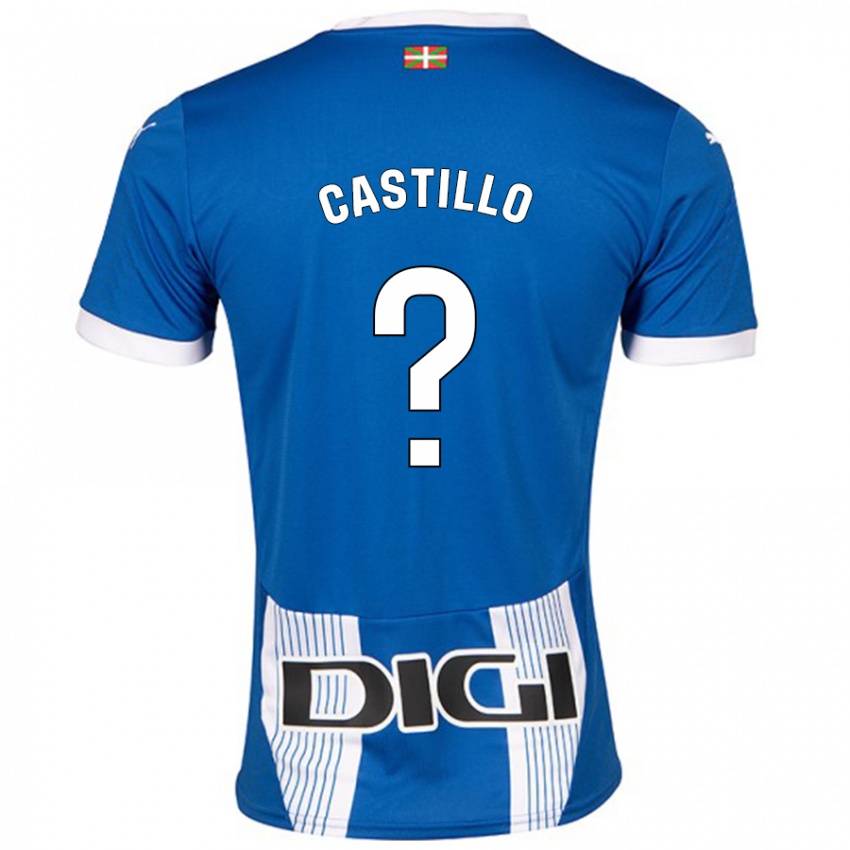 Mænd Adrián Castillo #0 Blå Hjemmebane Spillertrøjer 2024/25 Trøje T-Shirt