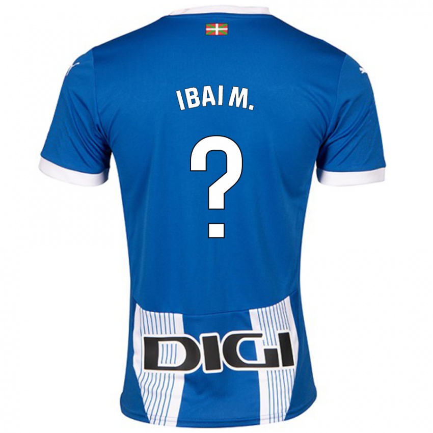 Mænd Ibai Martínez #0 Blå Hjemmebane Spillertrøjer 2024/25 Trøje T-Shirt