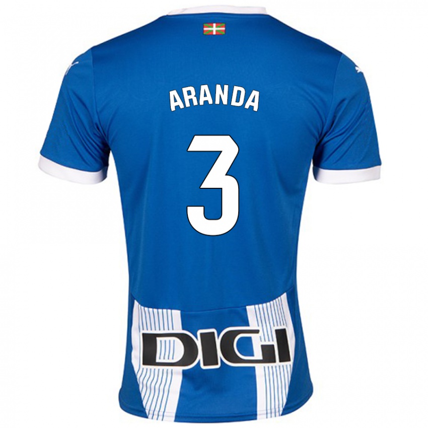 Mænd Miguel Aranda #3 Blå Hjemmebane Spillertrøjer 2024/25 Trøje T-Shirt