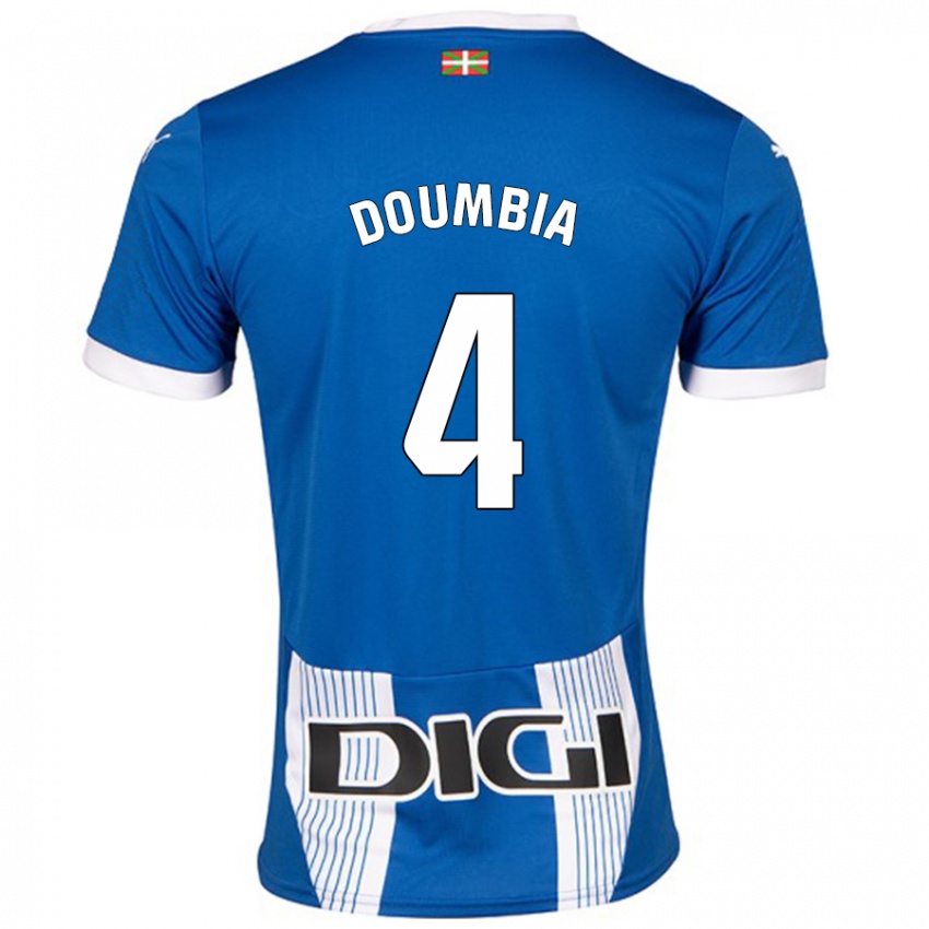 Mænd Daouda Doumbia #4 Blå Hjemmebane Spillertrøjer 2024/25 Trøje T-Shirt