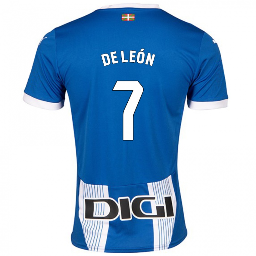 Mænd José De León #7 Blå Hjemmebane Spillertrøjer 2024/25 Trøje T-Shirt