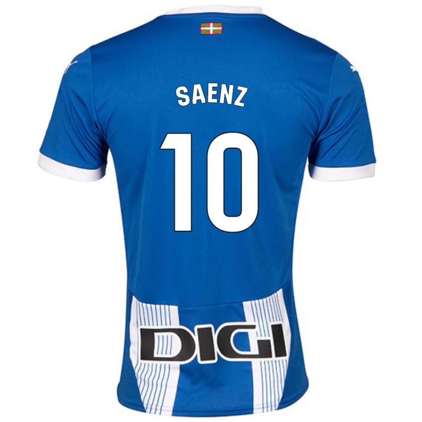 Mænd Iñaki Saenz #10 Blå Hjemmebane Spillertrøjer 2024/25 Trøje T-Shirt