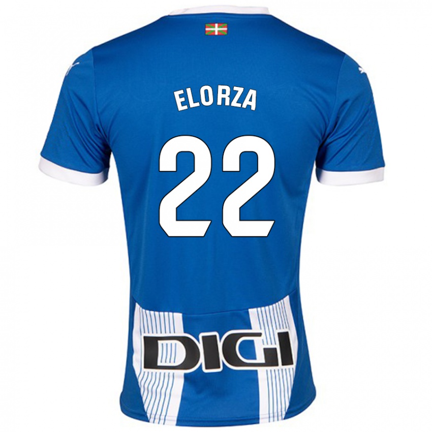 Mænd Sheila Elorza #22 Blå Hjemmebane Spillertrøjer 2024/25 Trøje T-Shirt