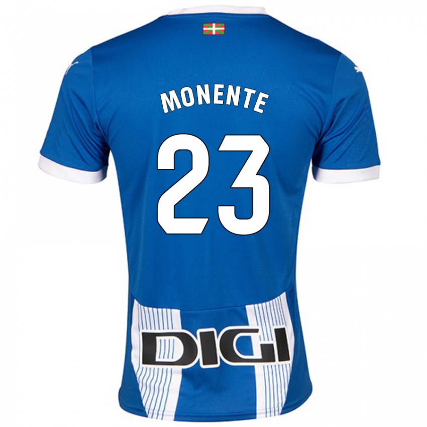 Mænd Leyre Monente #23 Blå Hjemmebane Spillertrøjer 2024/25 Trøje T-Shirt