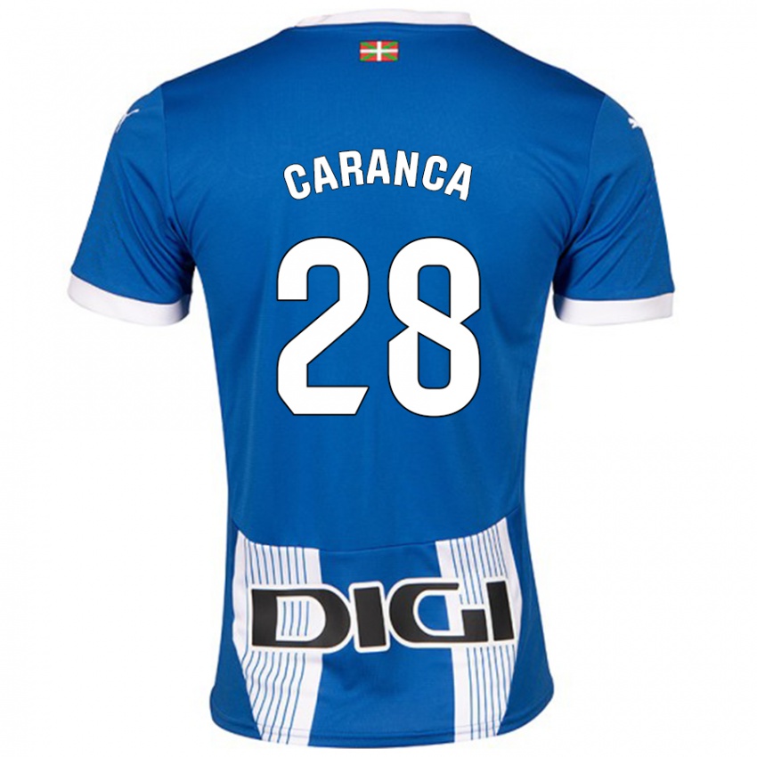 Mænd Sara Caranca #28 Blå Hjemmebane Spillertrøjer 2024/25 Trøje T-Shirt