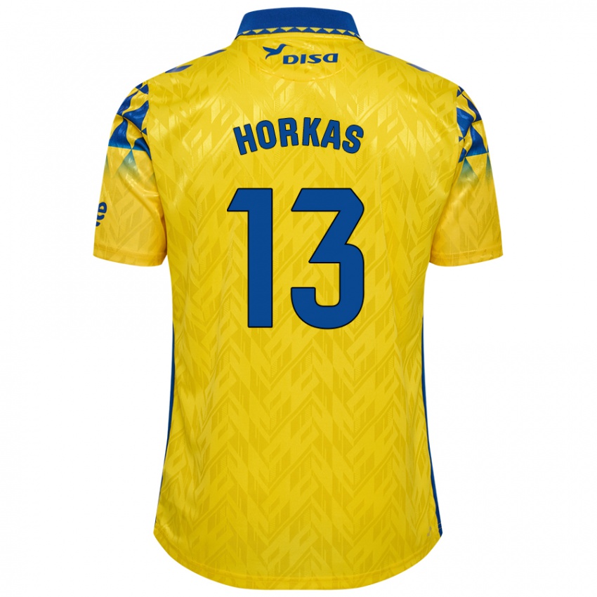 Mænd Dinko Horkas #13 Gul Blå Hjemmebane Spillertrøjer 2024/25 Trøje T-Shirt