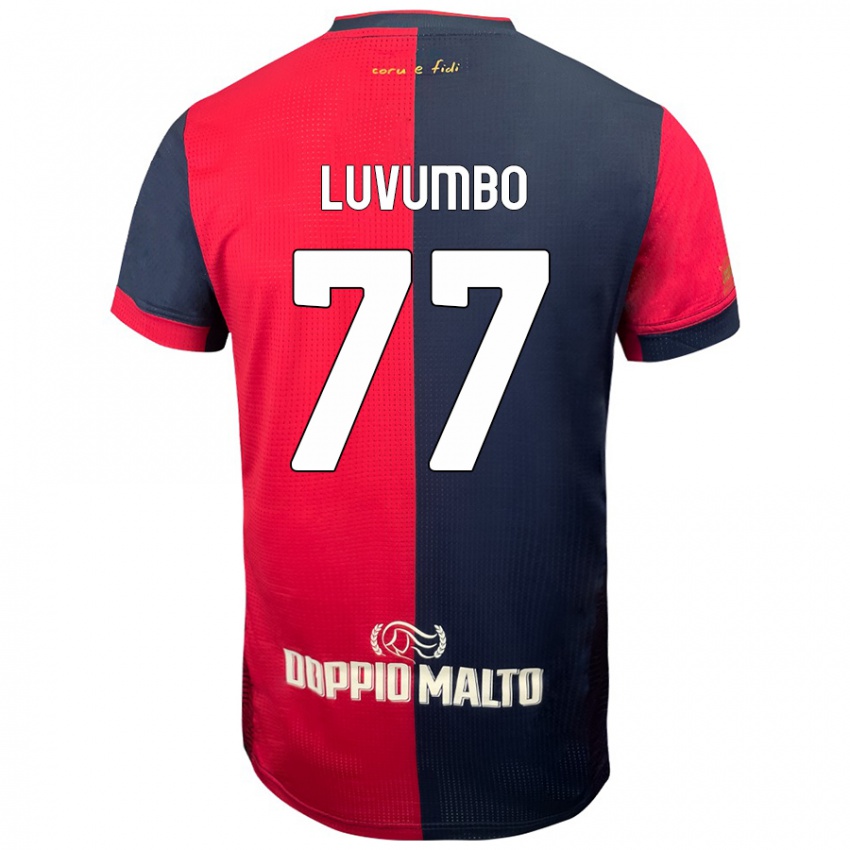 Mænd Zito Luvumbo #77 Rød Mørkere Blå Hjemmebane Spillertrøjer 2024/25 Trøje T-Shirt