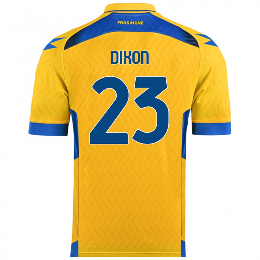 Mænd Damar Dixon #23 Gul Hjemmebane Spillertrøjer 2024/25 Trøje T-Shirt