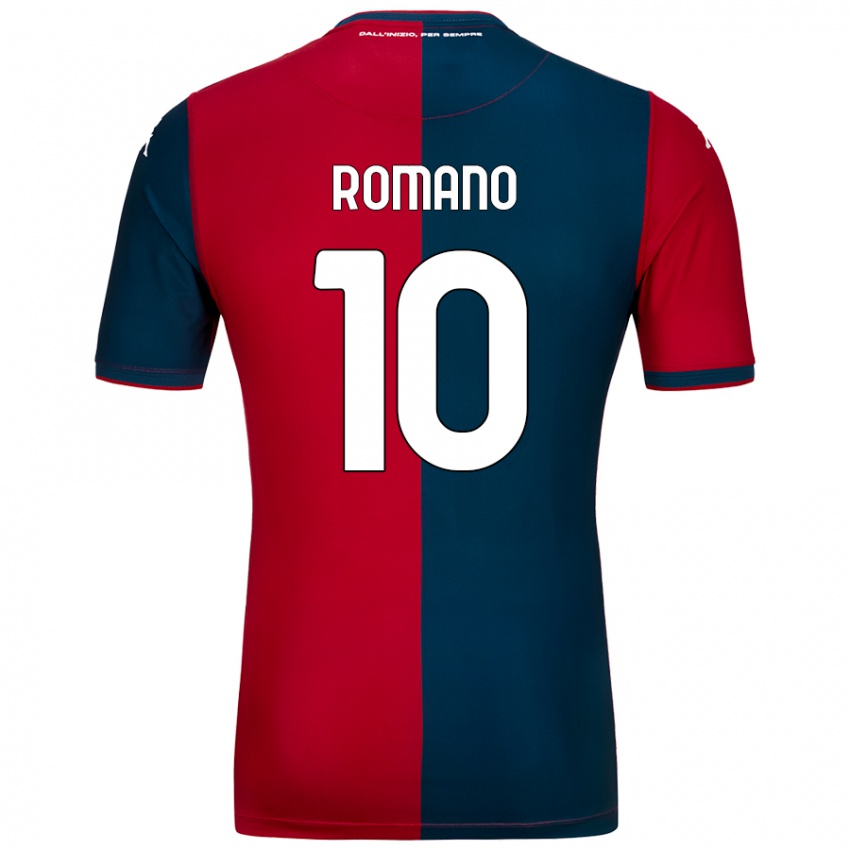 Mænd Marco Romano #10 Rød Mørkeblå Hjemmebane Spillertrøjer 2024/25 Trøje T-Shirt