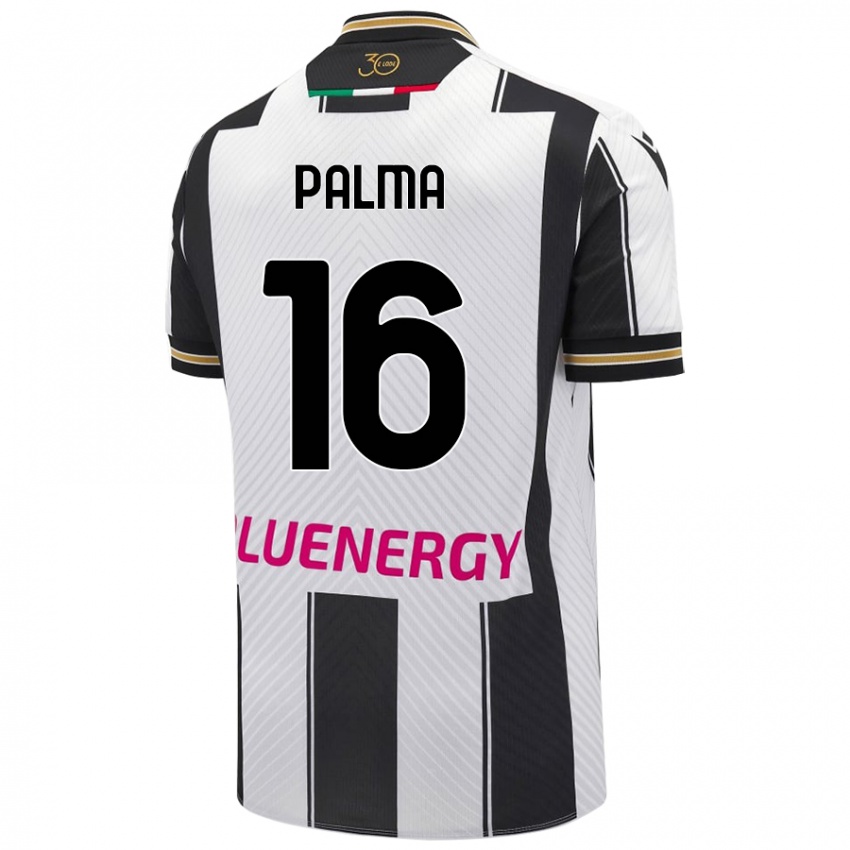 Mænd Matteo Palma #16 Hvid Sort Hjemmebane Spillertrøjer 2024/25 Trøje T-Shirt