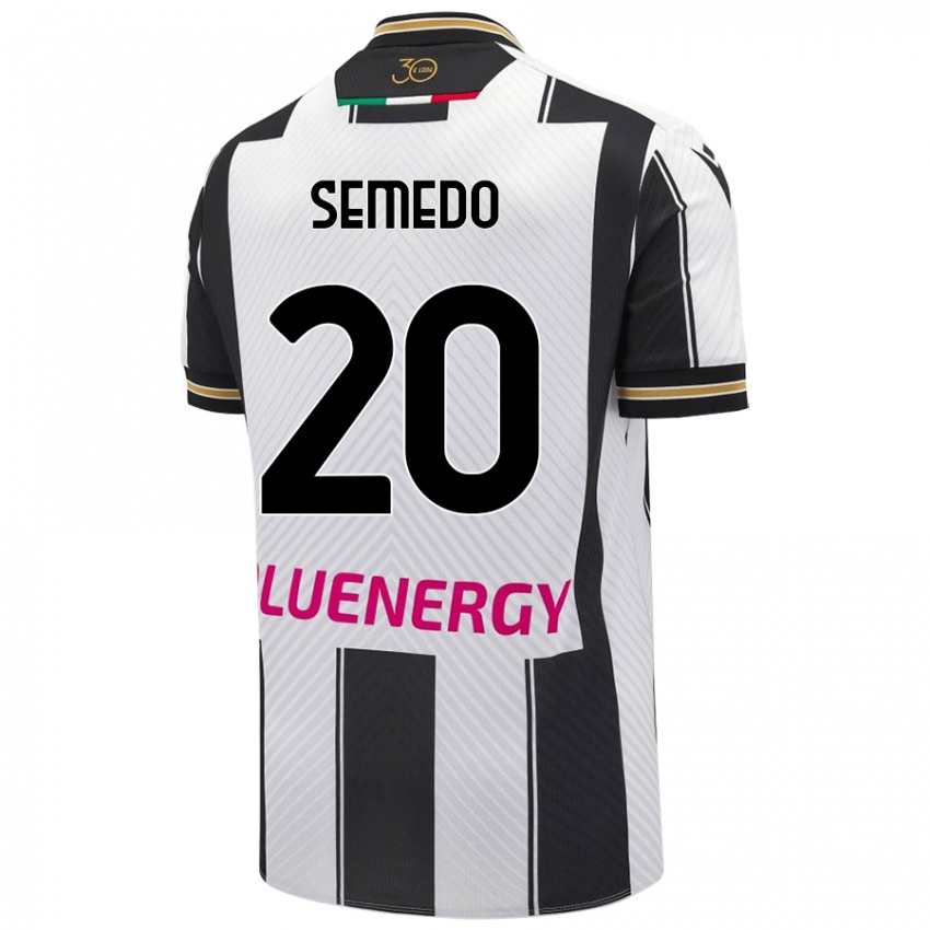 Mænd Vivaldo Semedo #20 Hvid Sort Hjemmebane Spillertrøjer 2024/25 Trøje T-Shirt