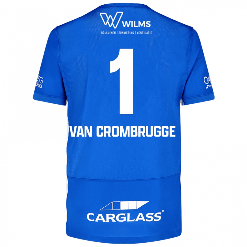 Mænd Hendrik Van Crombrugge #1 Blå Hjemmebane Spillertrøjer 2024/25 Trøje T-Shirt