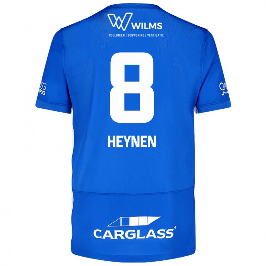 Mænd Bryan Heynen #8 Blå Hjemmebane Spillertrøjer 2024/25 Trøje T-Shirt