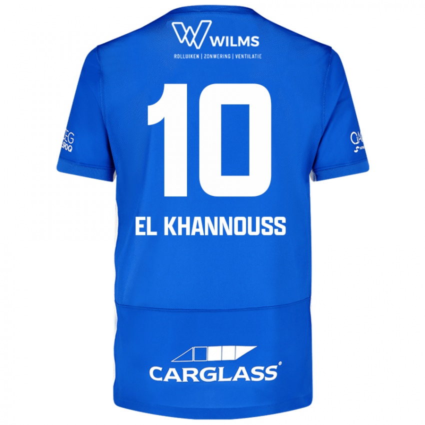 Mænd Bilal El Khannouss #10 Blå Hjemmebane Spillertrøjer 2024/25 Trøje T-Shirt